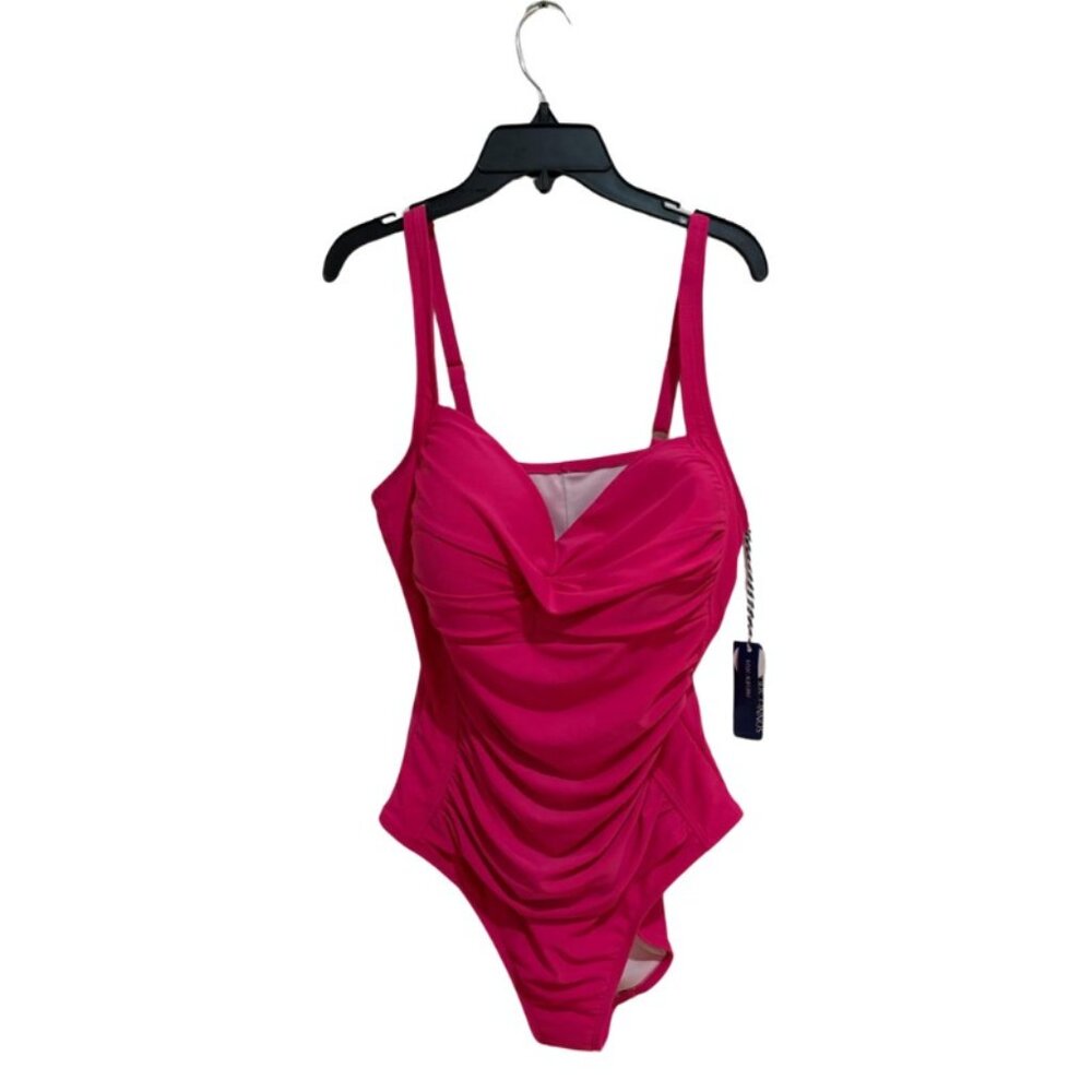 JCPenney Pink One Piece Swimsuit 16W NWT